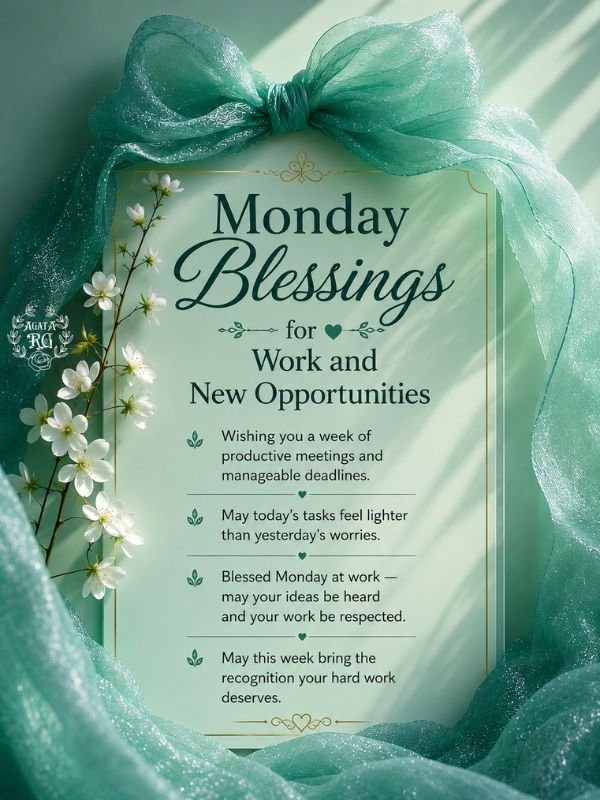 Monday Blessings for Work and New Opportunities