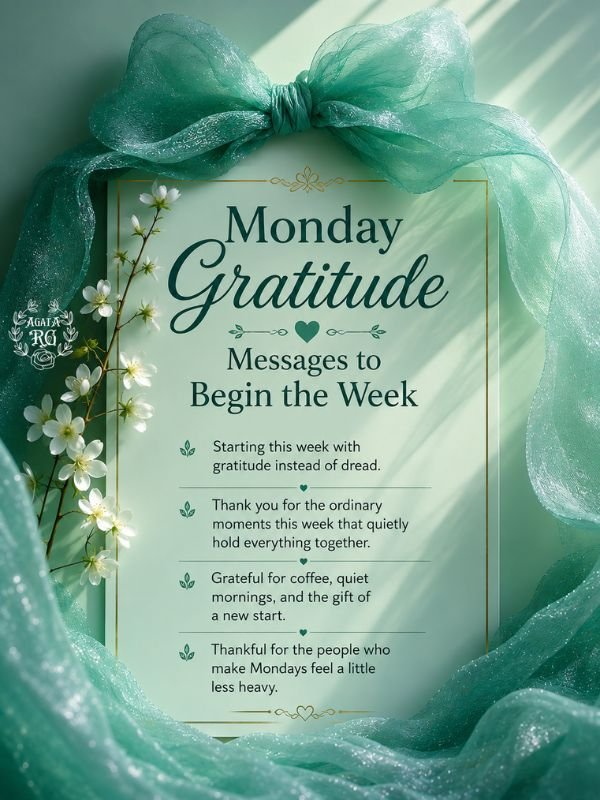 Monday Gratitude Messages to Begin the Week