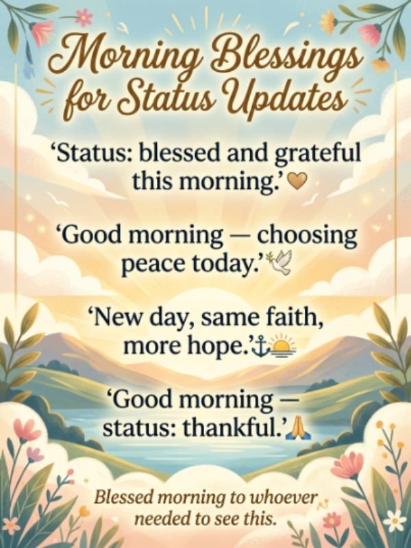 Morning Blessings for Status Updates