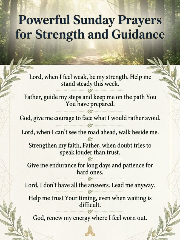 Powerful Sunday Prayers for Strength and Guidance