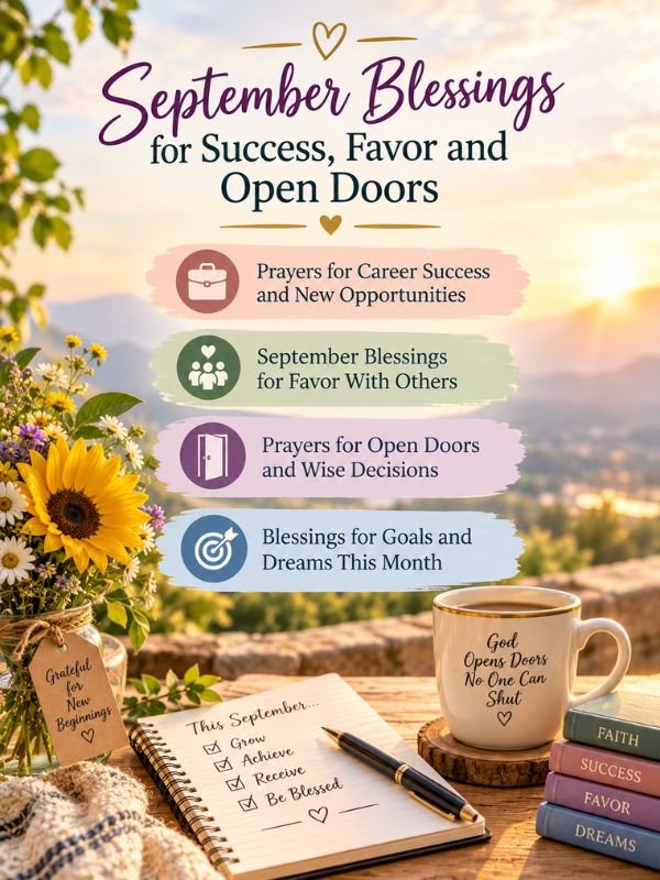September Blessings for Success, Favor and Open Doors