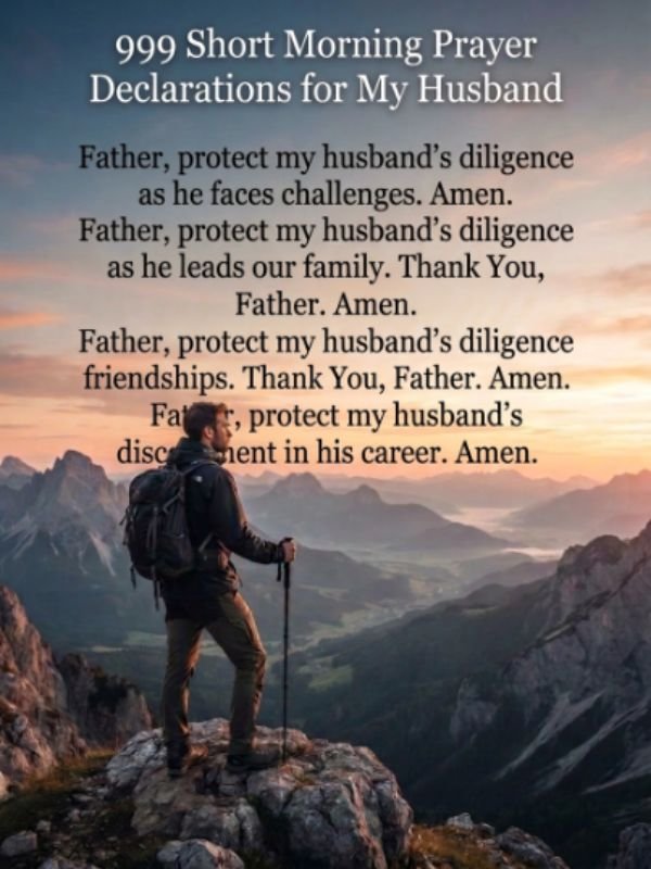 Short Morning Prayer for My Husband