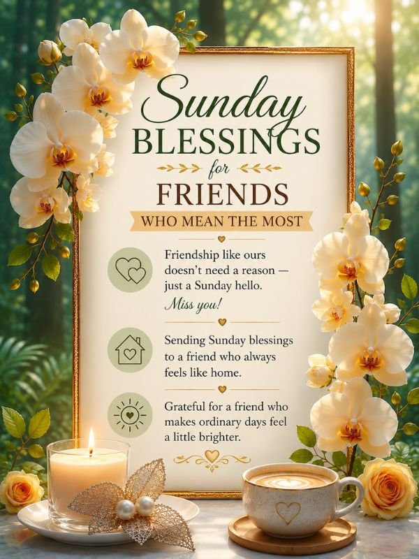 Sunday Blessings for Friends Who Mean the Most