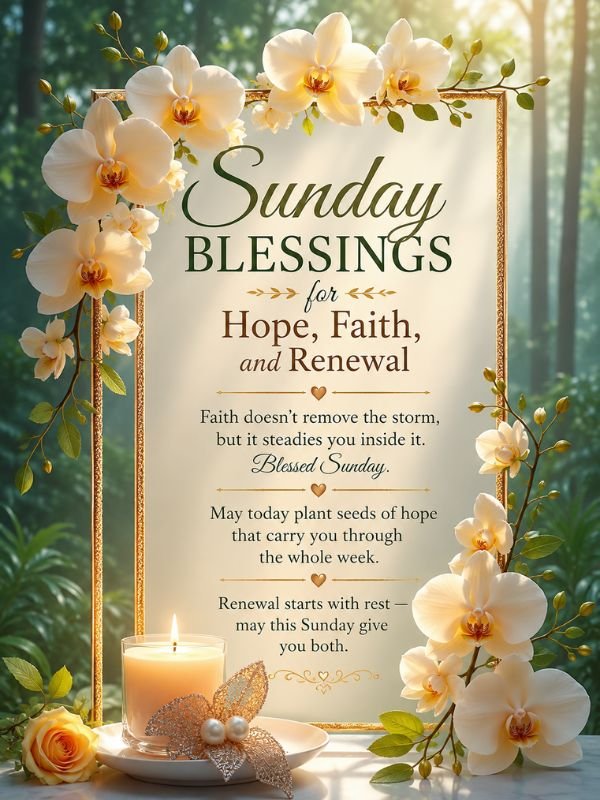 Sunday Blessings for Hope Faith and Renewal