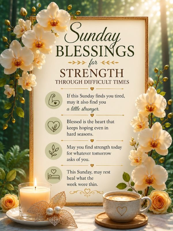 Sunday Blessings for Strength Through Difficult Times