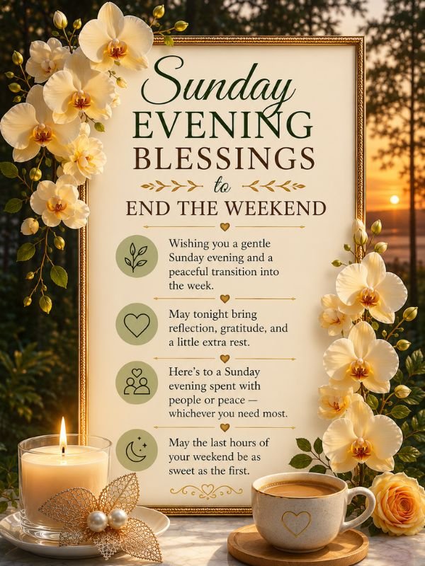 Sunday Evening Blessings to End the Weekend