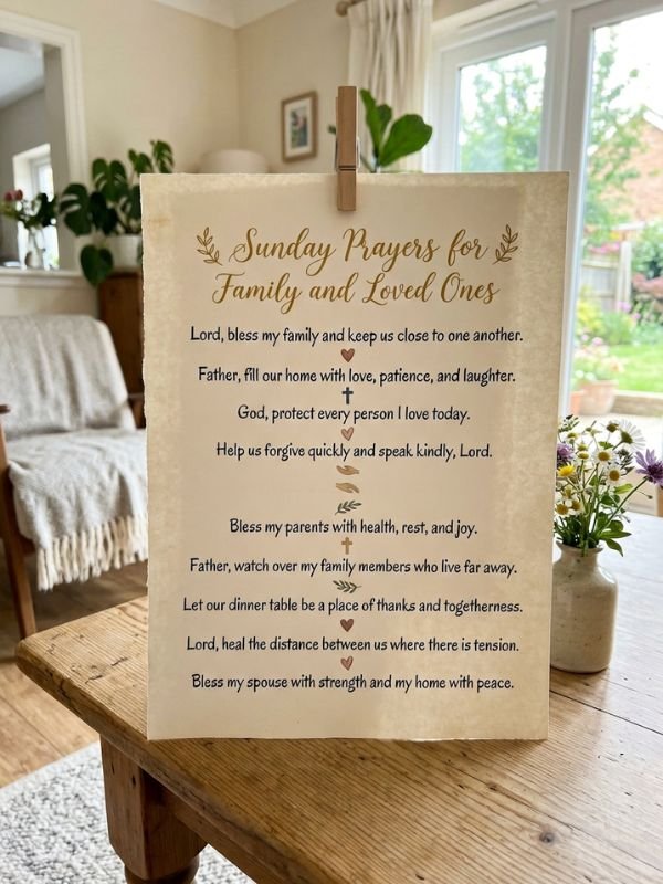 Sunday Prayers for Family and Loved Ones