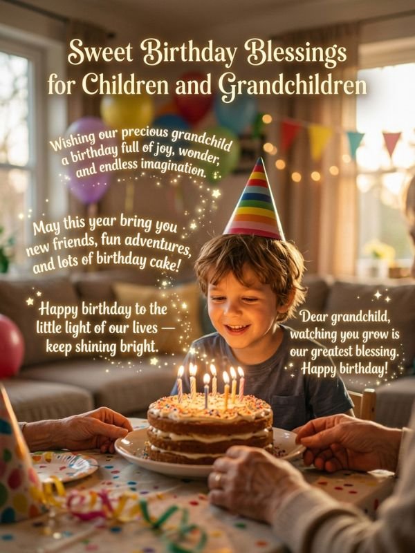 Sweet Birthday Blessings for Children and Grandchildren