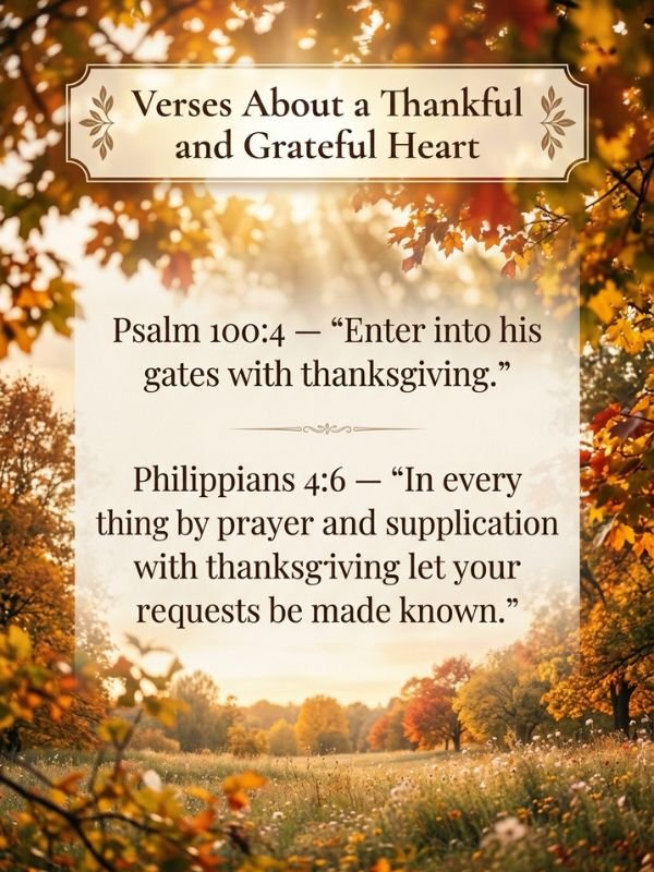 Verses About a Thankful and Grateful Heart