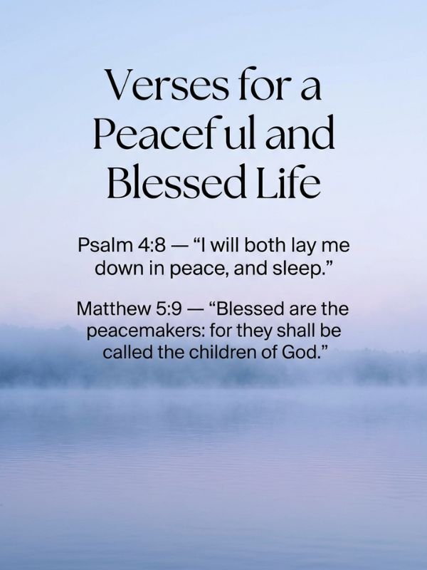Verses for a Peaceful and Blessed Life