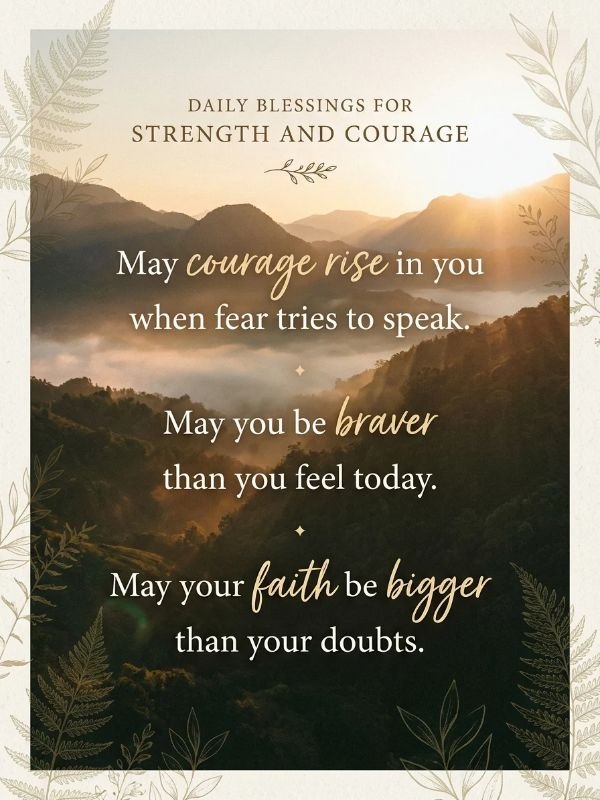 Daily Blessings for Strength and Courage