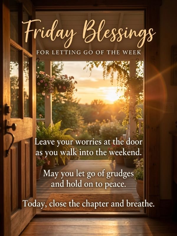 Friday Blessings for Letting Go of the Week