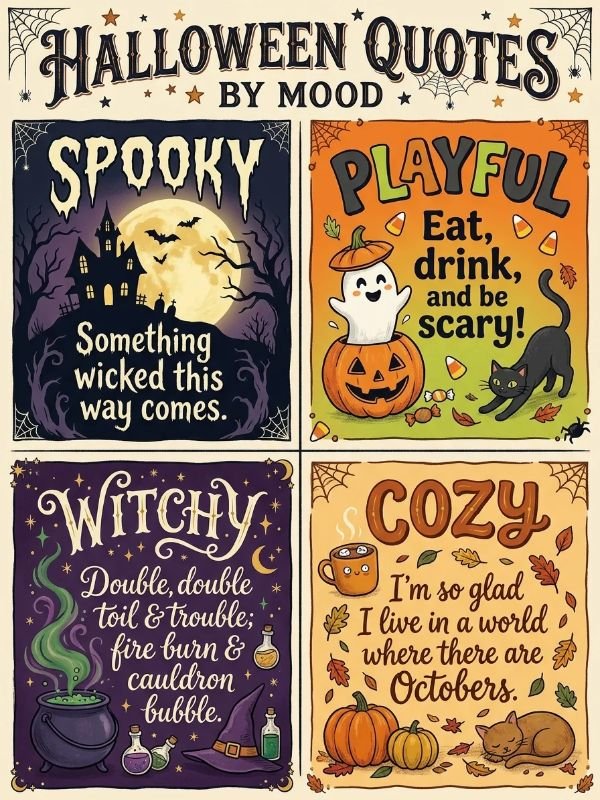 Halloween Quotes by Mood