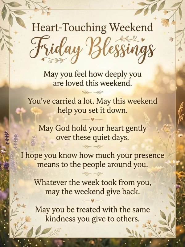 Heart-Touching Weekend Friday Blessings