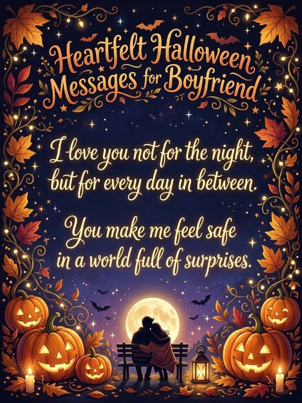 Heartfelt Halloween Messages for Boyfriend