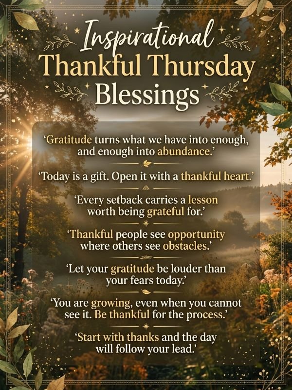Inspirational Thankful Thursday Blessings