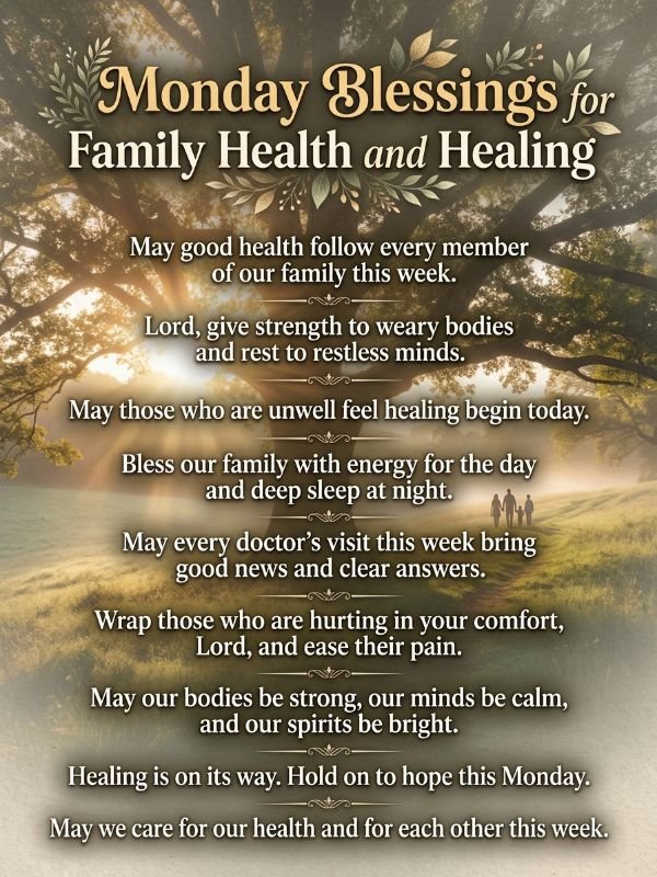 Monday Blessings for Family Health and Healing