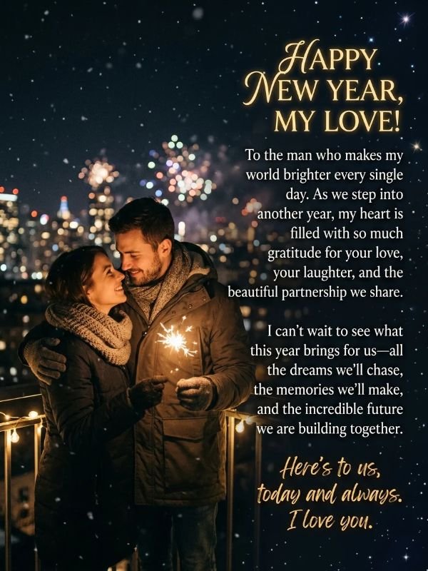 New Year Wishes for Boyfriend and Your Future Together