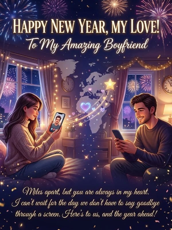 New Year Wishes for Long-Distance Boyfriend