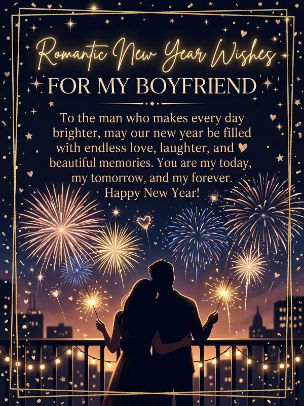 Romantic New Year Wishes for Boyfriend