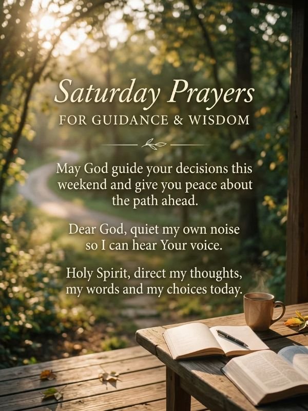 Saturday Prayers for Guidance and Wisdom