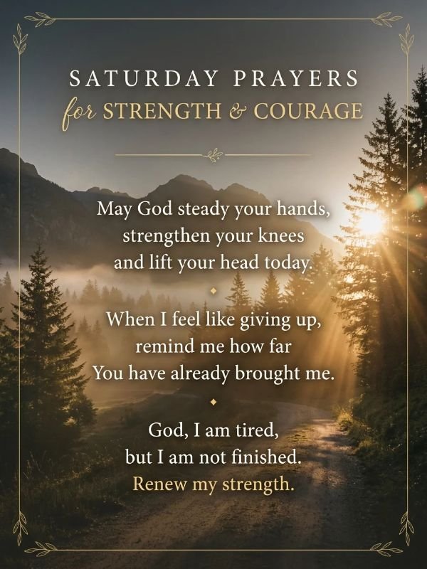 Saturday Prayers for Strength and Courage