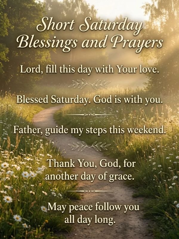 Short Saturday Blessings and Prayers