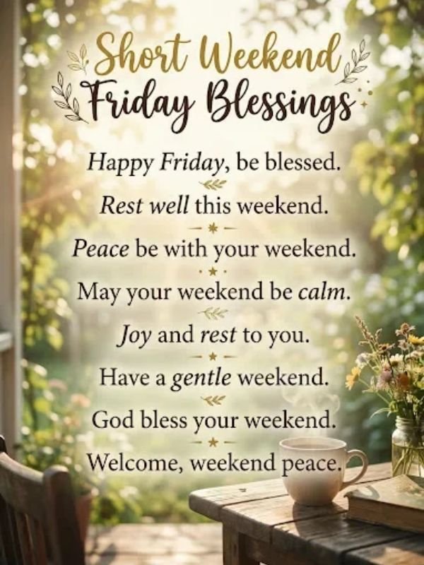 Short Weekend Friday Blessings