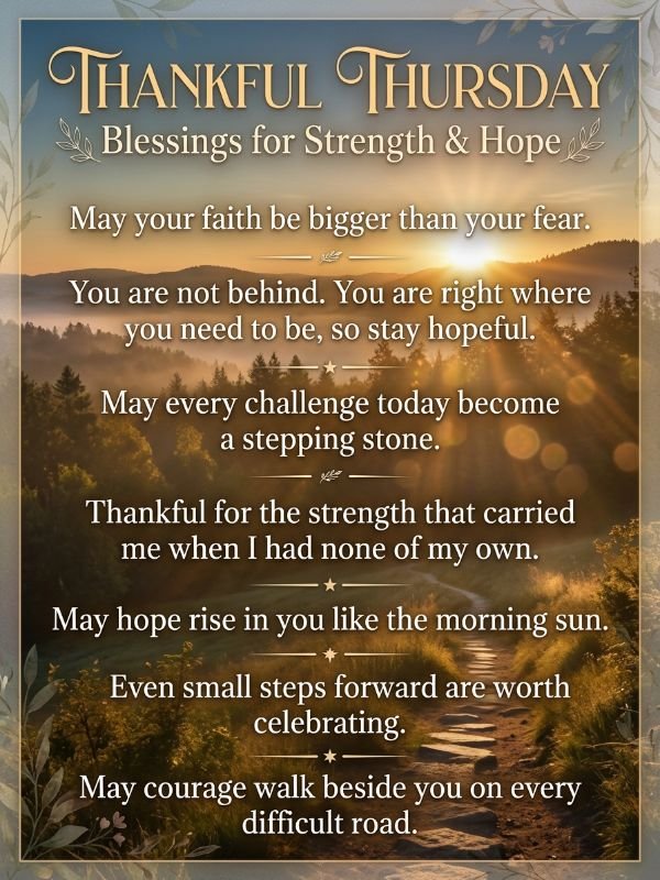 Thankful Thursday Blessings for Strength and Hope