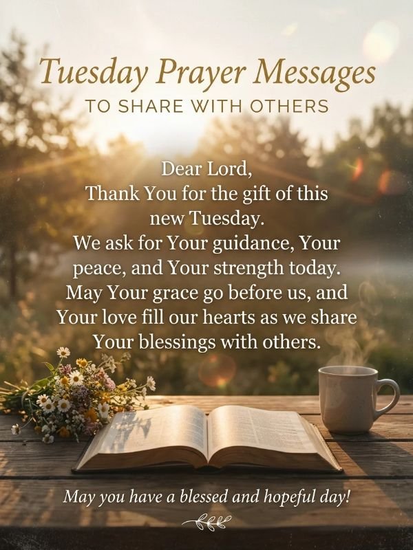 Tuesday Prayer Messages to Share With Others