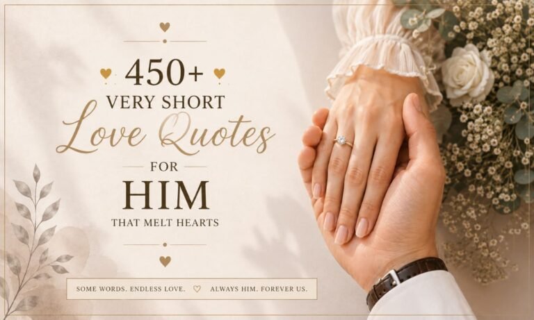 450+ Very Short Love Quotes For Him