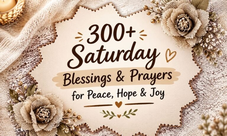 Saturday Blessings & Prayers